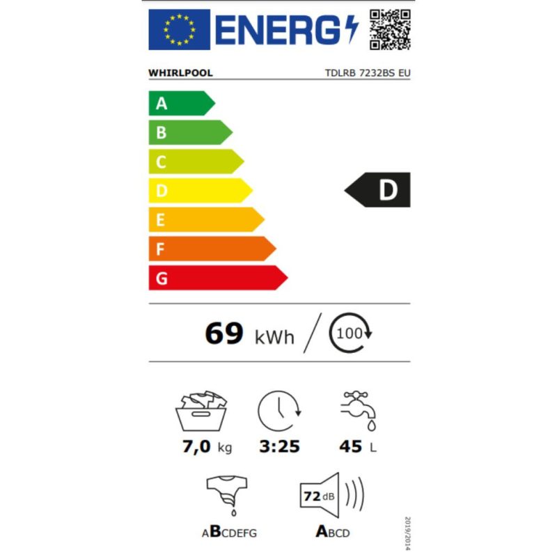 Whirlpool TDLRB 7232BS EU 5 V Garanci val Fel lt lt s mo