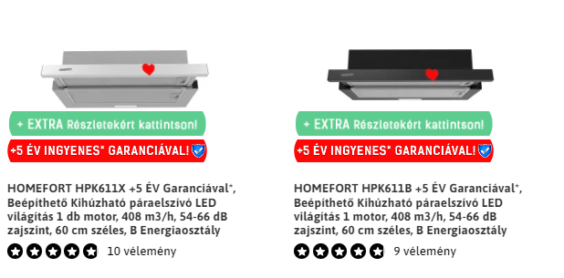 HOMEFORT homefort gépek komplett konyha